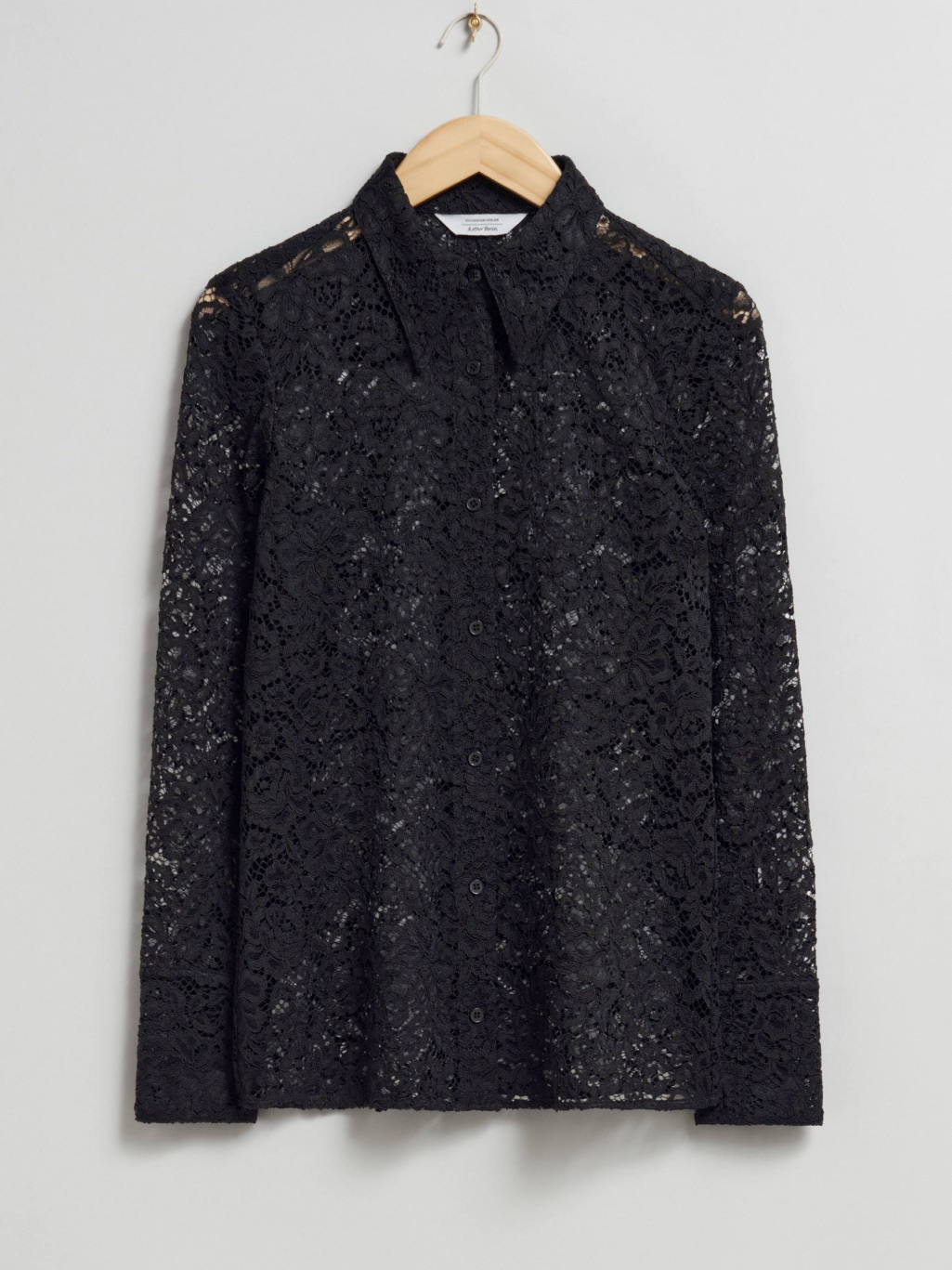 & Other Stories Slim Fit Lace Shirt 10